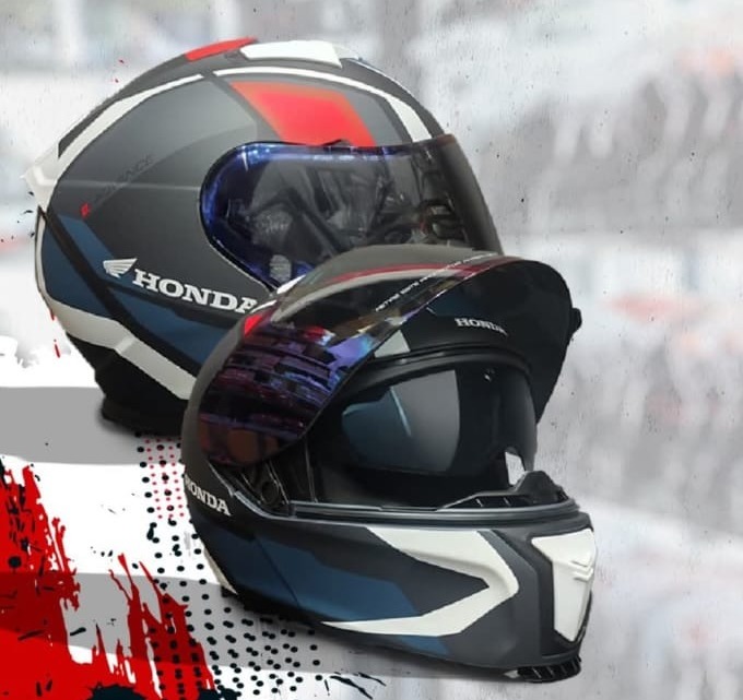 CASCO HONDA ABATIBLE NZI TRICOLOR 2 VISERAS